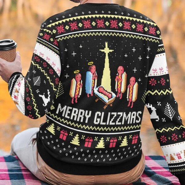 Merry Glizzmas Hot Dog Ugly Christmas Sweater Merry Glizzmas Hot Dog Ugly Christmas Sweater