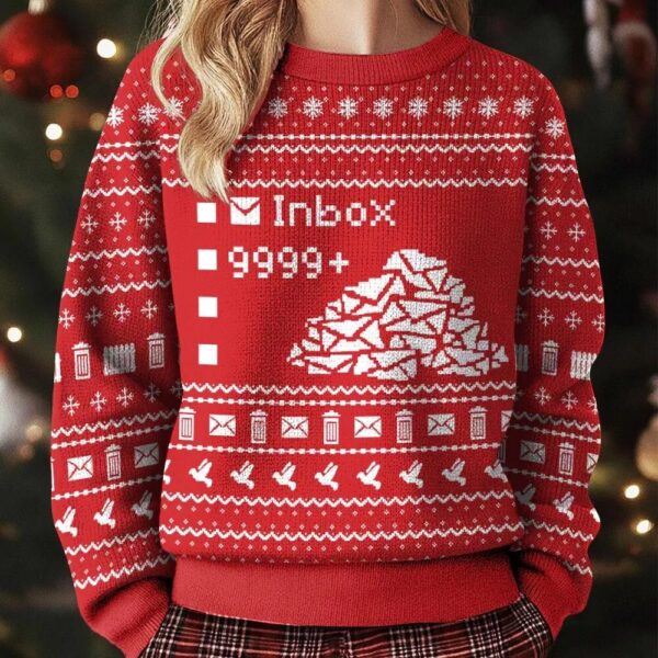 Funny Work Jumper Inbox 9999+ Ugly Christmas Sweaters