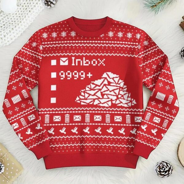 Funny Work Jumper Inbox 9999+ Ugly Christmas Sweaters