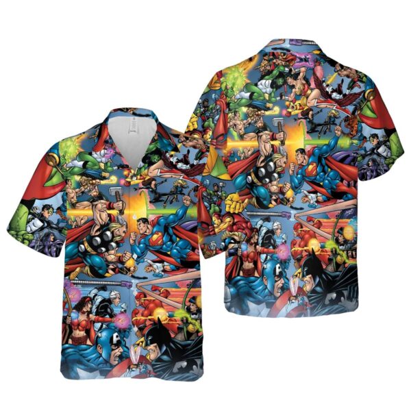 Marvell vs DC Fighting Hawaiian Shirt Vintage Hawaiian Shirt Marvell vs DC Fighting Hawaiian Shirt Vintage Hawaiian Shirt