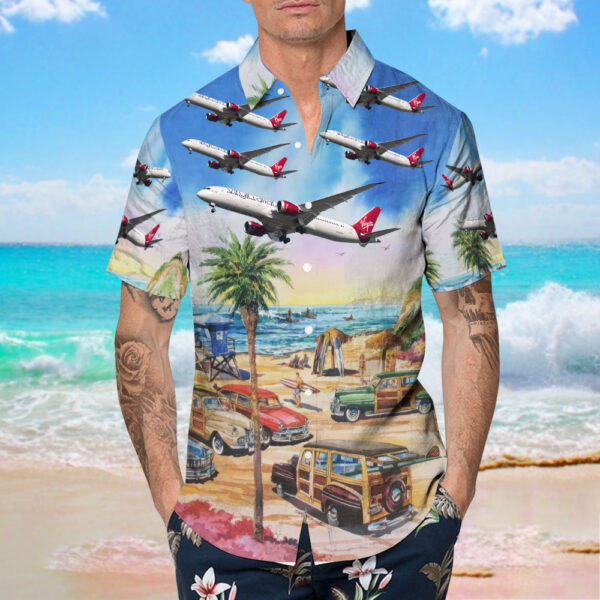 Boeing 787-9 Dreamliner Virgin Atlantic Airways Hawaiian Shirt Boeing 787-9 Dreamliner Virgin Atlantic Airways Hawaiian Shirt