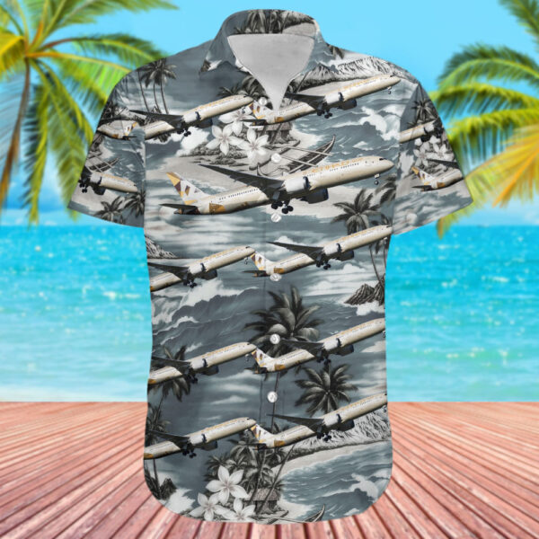 Boeing 787-9 Dreamliner Etihad Airways Hawaiian Shirt Boeing 787-9 Dreamliner Etihad Airways Hawaiian Shirt