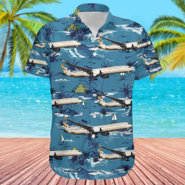Airbus A350-1041 Etihad Airways Hawaiian Shirt Airbus A350-1041 Etihad Airways Hawaiian Shirt