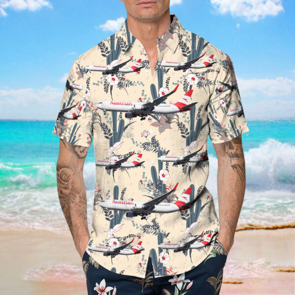 Boeing 767-3Z9(ER) Austrian Airlines Hawaiian Shirt Boeing 767-3Z9(ER) Austrian Airlines Hawaiian Shirt