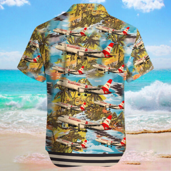 Airbus A320-214 Austrian Airlines Hawaiian Shirt Airbus A320-214 Austrian Airlines Hawaiian Shirt