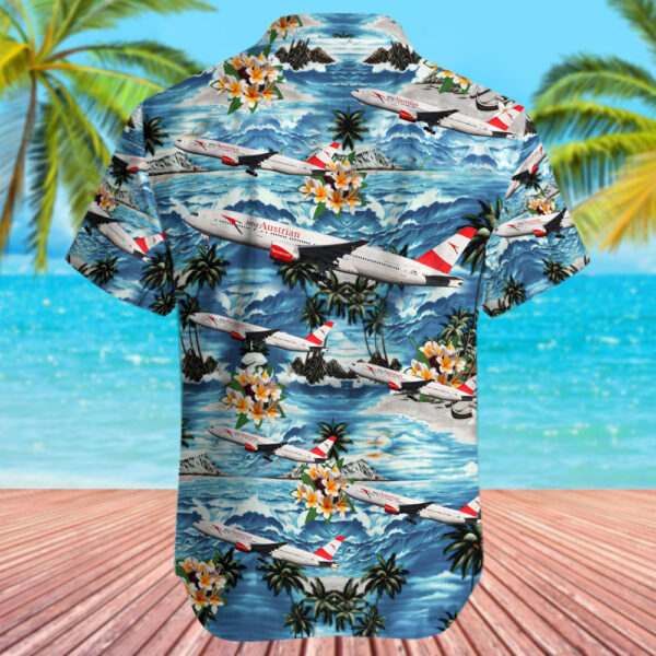 Boeing 777-2Z9(ER) Austrian Airlines Hawaiian Shirt Boeing 777-2Z9(ER) Austrian Airlines Hawaiian Shirt