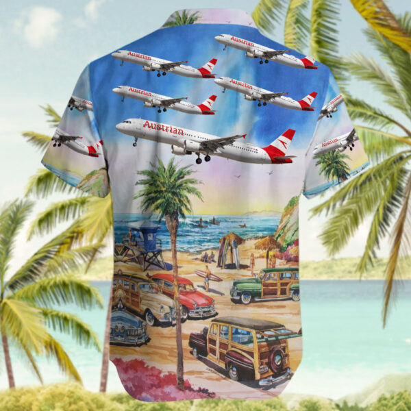 Airbus A321-211 Austrian Airlines Hawaiian Shirt Airbus A321-211 Austrian Airlines Hawaiian Shirt