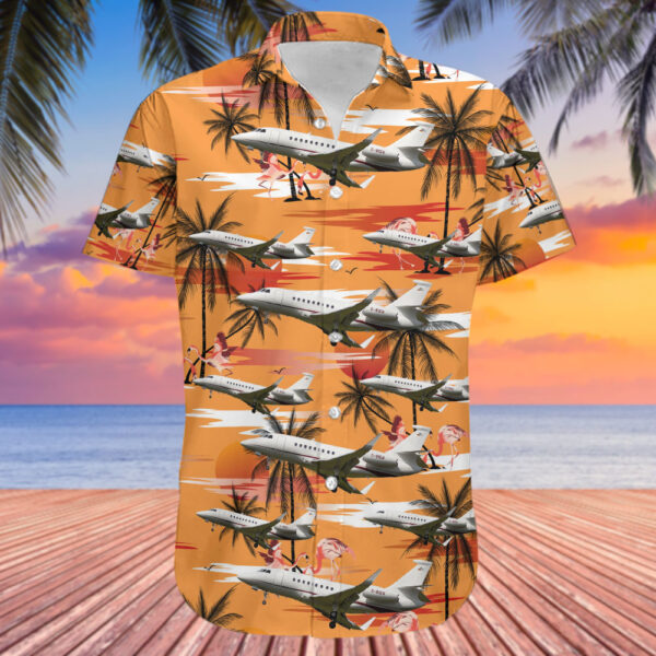 Dassault Falcon 2000 DC Aviation Hawaiian Shirt Dassault Falcon 2000 DC Aviation Hawaiian Shirt
