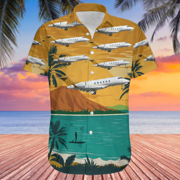 Bombardier BD-100-1A10 Challenger 350 DC Aviation Hawaiian Shirt Bombardier BD-100-1A10 Challenger 350 DC Aviation Hawaiian Shirt