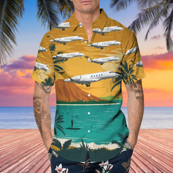 Bombardier BD-100-1A10 Challenger 350 DC Aviation Hawaiian Shirt Bombardier BD-100-1A10 Challenger 350 DC Aviation Hawaiian Shirt