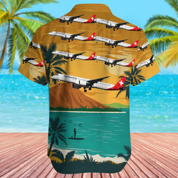 Embraer ERJ-190-400STD Helvetic Airways Hawaiian Shirt Embraer ERJ-190-400STD Helvetic Airways Hawaiian Shirt
