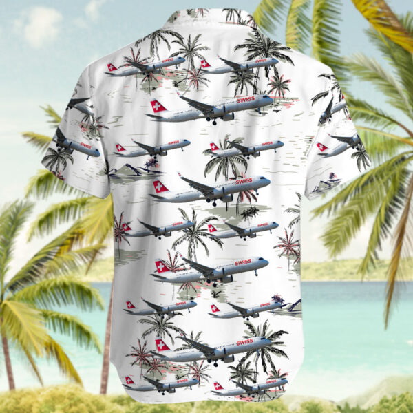 Airbus A321-271NX Swiss Airlines Hawaiian Shirt Airbus A321-271NX Swiss Airlines Hawaiian Shirt
