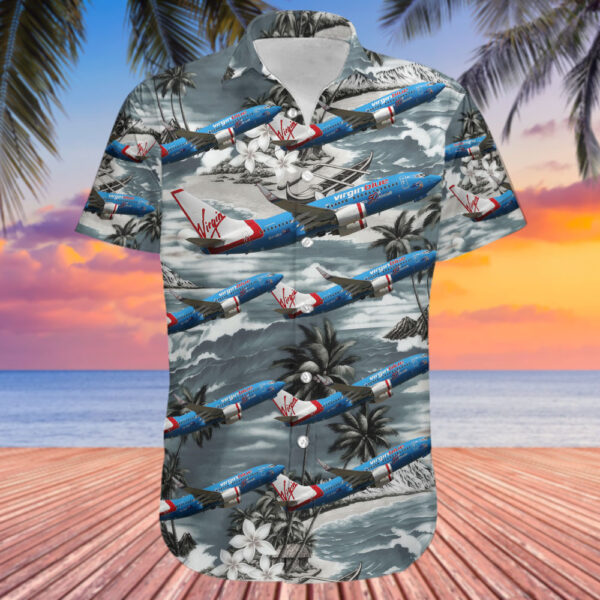Boeing 737-7FE Virgin Blue Airlines Hawaiian Shirt Boeing 737-7FE Virgin Blue Airlines Hawaiian Shirt