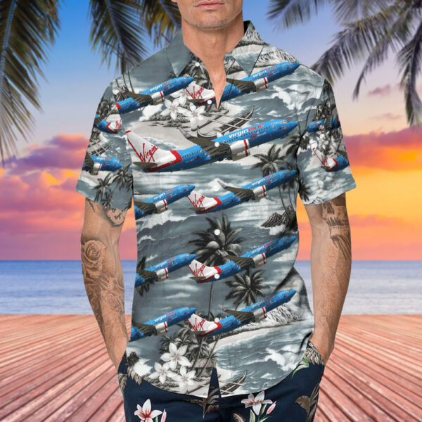 Boeing 737-7FE Virgin Blue Airlines Hawaiian Shirt Boeing 737-7FE Virgin Blue Airlines Hawaiian Shirt