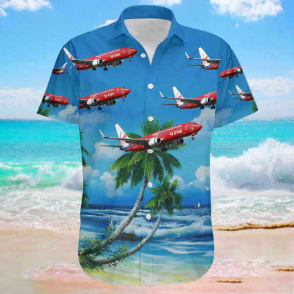 Boeing 737-86Q Virgin Blue Airlines Hawaiian Shirt Boeing 737-86Q Virgin Blue Airlines Hawaiian Shirt