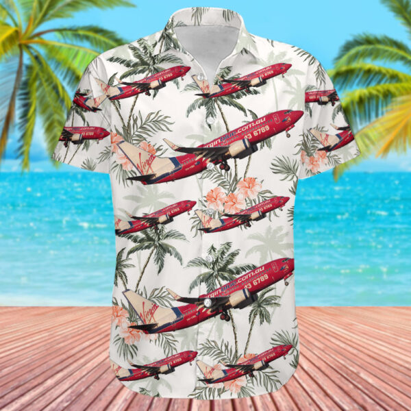 Boeing 737-7Q8 Virgin Blue Airlines Hawaiian Shirt