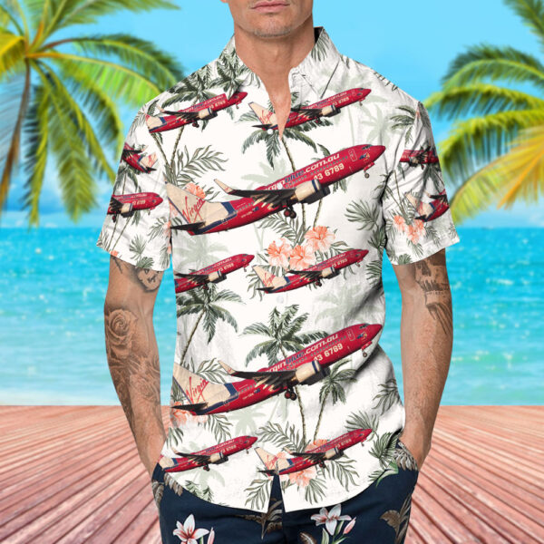 Boeing 737-7Q8 Virgin Blue Airlines Hawaiian Shirt