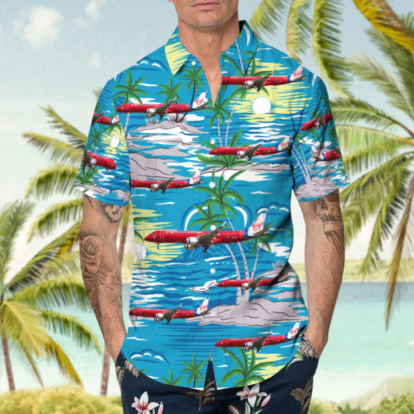 Embraer ERJ-190-100IGW Virgin Blue Airlines Hawaiian Shirt Embraer ERJ-190-100IGW Virgin Blue Airlines Hawaiian Shirt