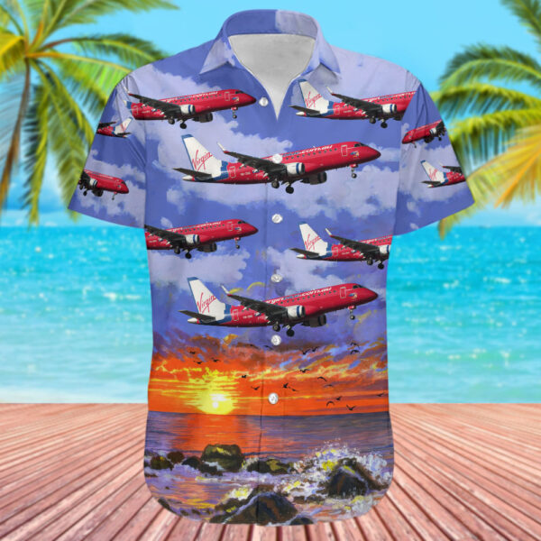 Embraer ERJ-170-100LR Virgin Blue Airlines Hawaiian Shirt Embraer ERJ-170-100LR Virgin Blue Airlines Hawaiian Shirt