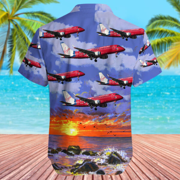 Embraer ERJ-170-100LR Virgin Blue Airlines Hawaiian Shirt Embraer ERJ-170-100LR Virgin Blue Airlines Hawaiian Shirt