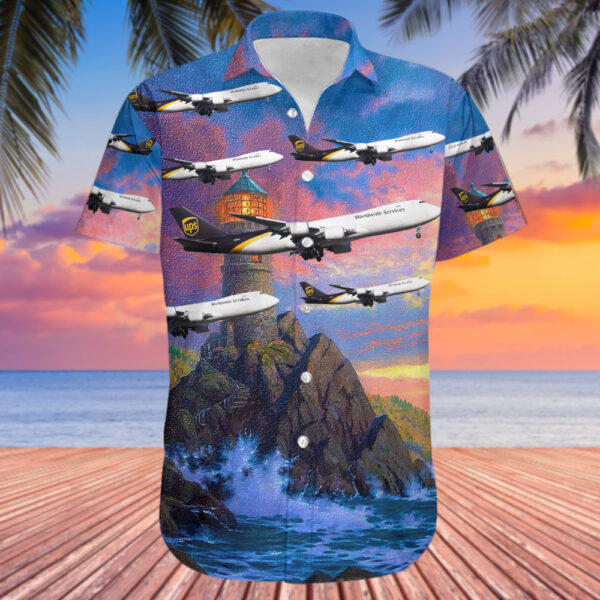 Boeing 747-84AF United Parcel Service (UPS) Hawaiian Shirt Boeing 747-84AF United Parcel Service (UPS) Hawaiian Shirt