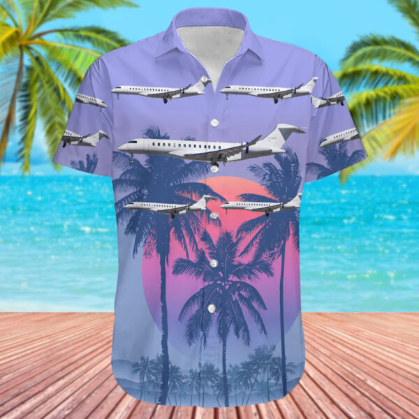 Bombardier BD-700-2A12 Global 7500 Skyservice Business Aviation Hawaiian Shirt Bombardier BD-700-2A12 Global 7500 Skyservice Business Aviation Hawaiian Shirt