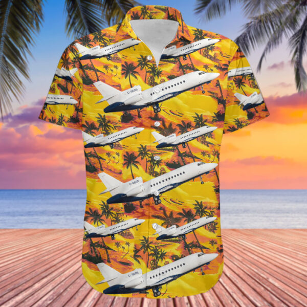Dassault Falcon 900 Skyservice Business Aviation Hawaiian Shirt Dassault Falcon 900 Skyservice Business Aviation Hawaiian Shirt