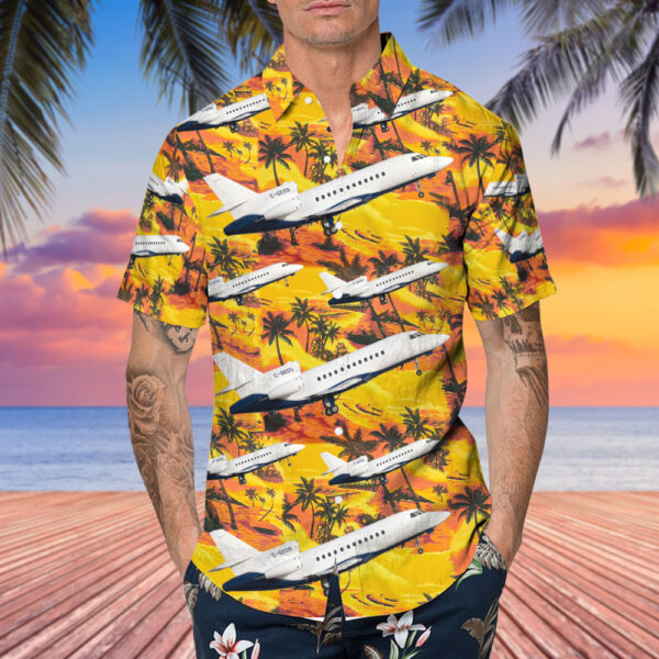 Dassault Falcon 900 Skyservice Business Aviation Hawaiian Shirt Dassault Falcon 900 Skyservice Business Aviation Hawaiian Shirt