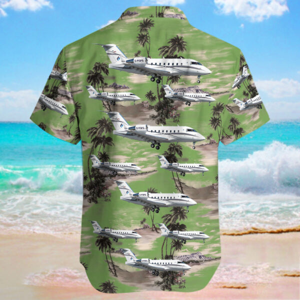 Bombardier CL-600-2B16 Challenger 604 Skyservice Business Aviation Hawaiian Shirt Bombardier CL-600-2B16 Challenger 604 Skyservice Business Aviation Hawaiian Shirt