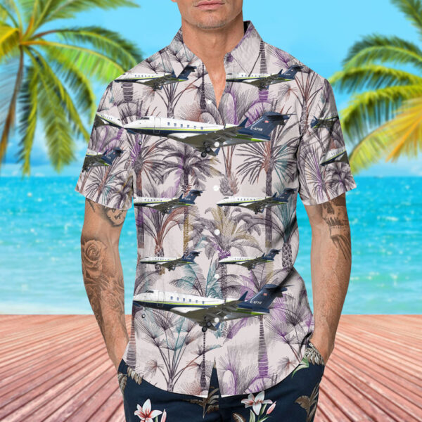 Bombardier BD-100-1A10 Challenger 300 Skyservice Business Aviation Hawaiian Shirt Bombardier BD-100-1A10 Challenger 300 Skyservice Business Aviation Hawaiian Shirt