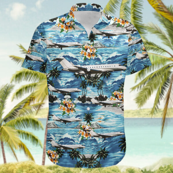 Bombardier BD-700-1A11 Global 5000 Skyservice Business Aviation Hawaiian Shirt Bombardier BD-700-1A11 Global 5000 Skyservice Business Aviation Hawaiian Shirt