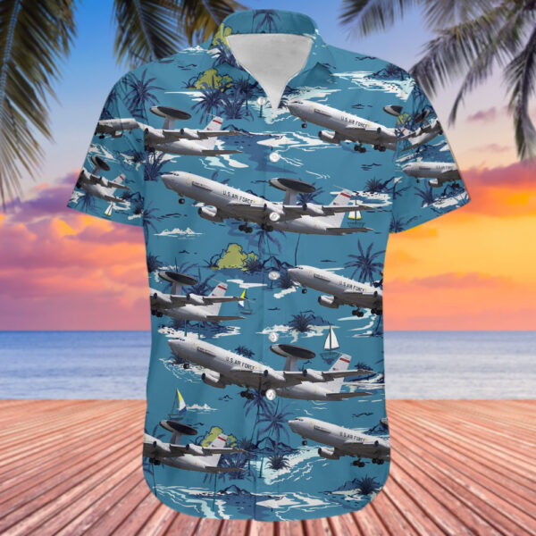 Boeing E-3G Sentry United States US Air Force (USAF) Hawaiian Shirt Boeing E-3G Sentry United States US Air Force (USAF) Hawaiian Shirt