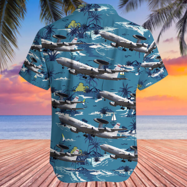 Boeing E-3G Sentry United States US Air Force (USAF) Hawaiian Shirt Boeing E-3G Sentry United States US Air Force (USAF) Hawaiian Shirt