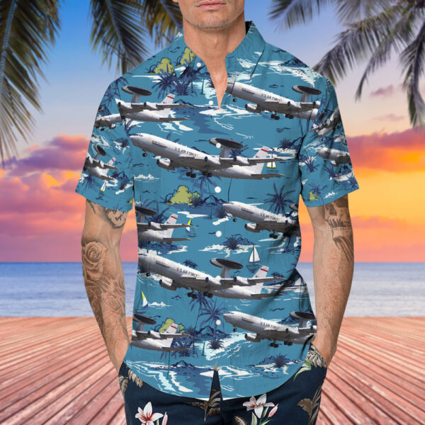 Boeing E-3G Sentry United States US Air Force (USAF) Hawaiian Shirt Boeing E-3G Sentry United States US Air Force (USAF) Hawaiian Shirt