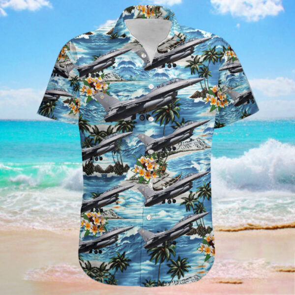 Lockheed Martin F-16D Fighting Falcon United States US Air Force (USAF) Hawaiian Shirt Lockheed Martin F-16D Fighting Falcon United States US Air Force (USAF) Hawaiian Shirt