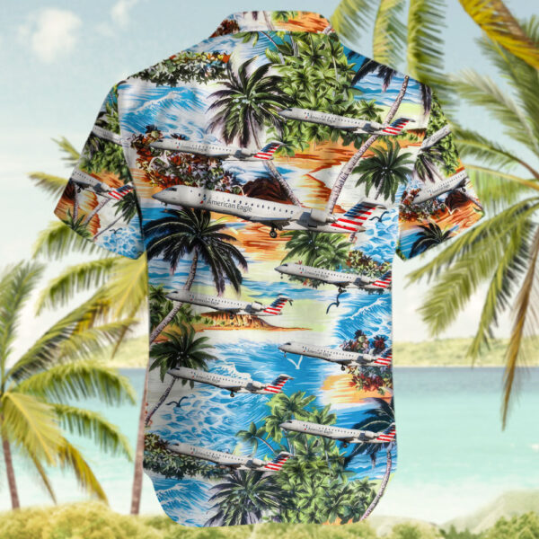 Bombardier CRJ-702ER American Eagle (PSA Airlines) Hawaiian Shirt Bombardier CRJ-702ER American Eagle (PSA Airlines) Hawaiian Shirt