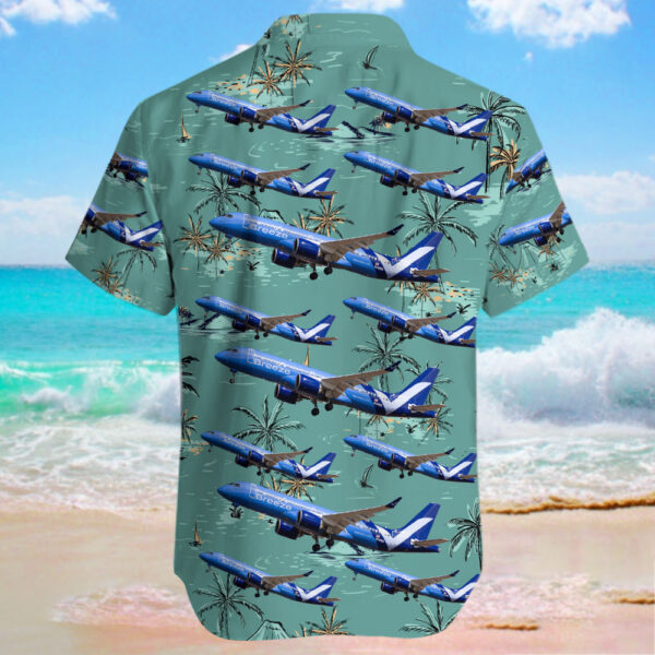 Airbus A220-371 Breeze Airways Hawaiian Shirt Airbus A220-371 Breeze Airways Hawaiian Shirt