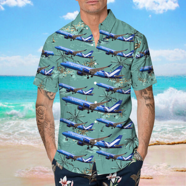 Airbus A220-371 Breeze Airways Hawaiian Shirt Airbus A220-371 Breeze Airways Hawaiian Shirt