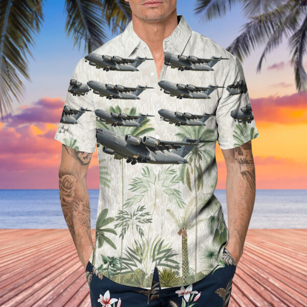 Boeing C-17A Globemaster III NATO Strategic Airlift Capability Hawaiian Shirt Boeing C-17A Globemaster III NATO Strategic Airlift Capability Hawaiian Shirt