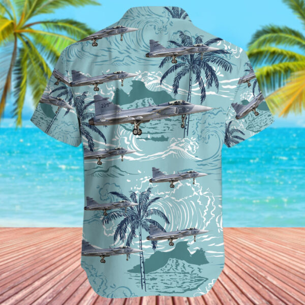 Saab JAS-39C Gripen Sweden Air Force Hawaiian Shirt Saab JAS-39C Gripen Sweden Air Force Hawaiian Shirt
