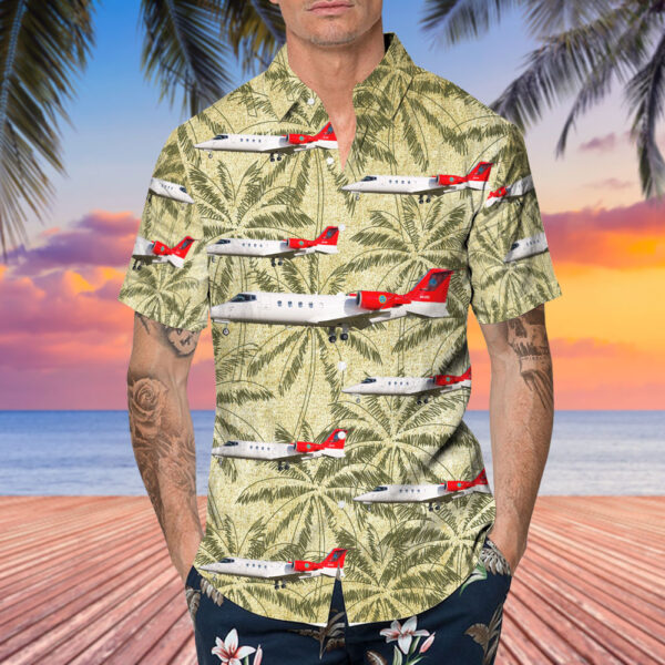 Bombardier Learjet 60 Sweden Air Force Hawaiian Shirt Bombardier Learjet 60 Sweden Air Force Hawaiian Shirt