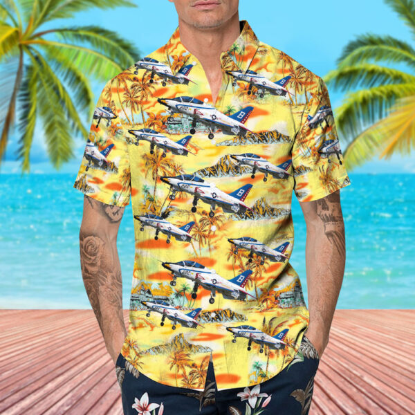 McDonnell Douglas T-45C Goshawk United States US Navy (USN) Hawaiian Shirt McDonnell Douglas T-45C Goshawk United States US Navy (USN) Hawaiian Shirt