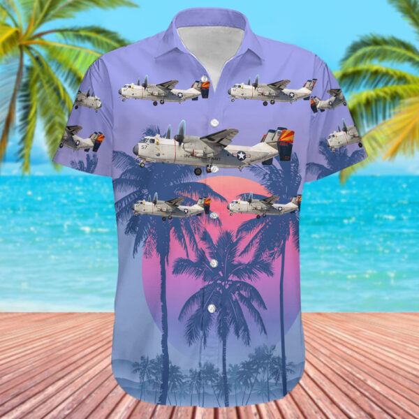 Grumman C-2A Greyhound United States US Navy (USN) Hawaiian Shirt Grumman C-2A Greyhound United States US Navy (USN) Hawaiian Shirt
