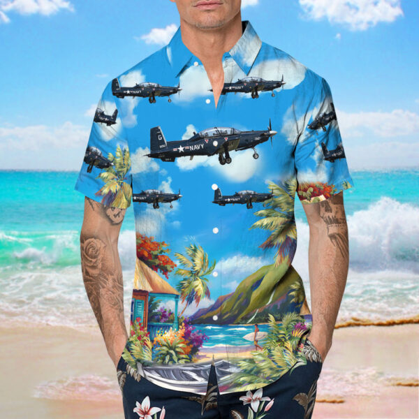 Raytheon T-6B Texan II United States US Navy (USN) Hawaiian Shirt