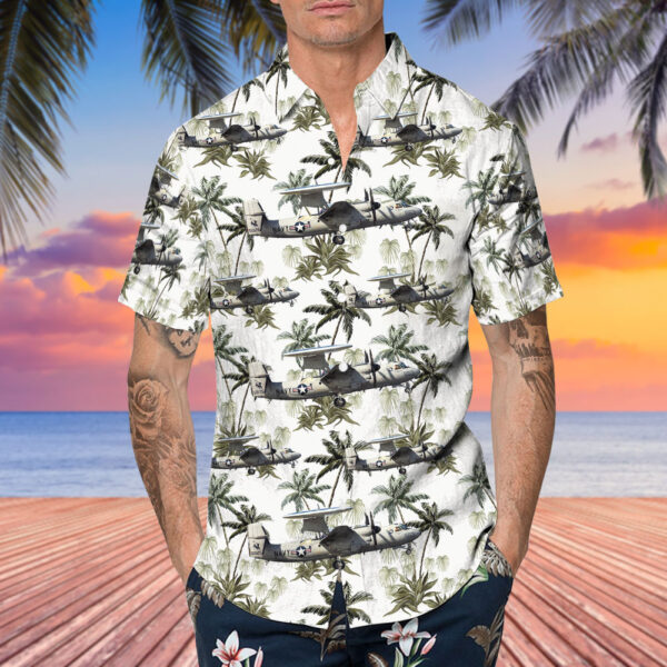 Grumman E-2C Hawkeye United States US Navy (USN) Hawaiian Shirt Grumman E-2C Hawkeye United States US Navy (USN) Hawaiian Shirt