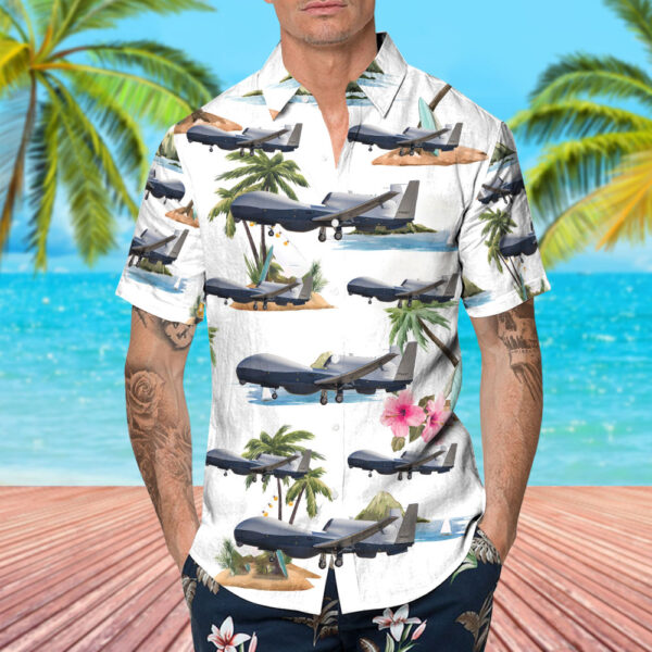 Northrop Grumman MQ-4C Triton United States US Navy (USN) Hawaiian Shirt Northrop Grumman MQ-4C Triton United States US Navy (USN) Hawaiian Shirt