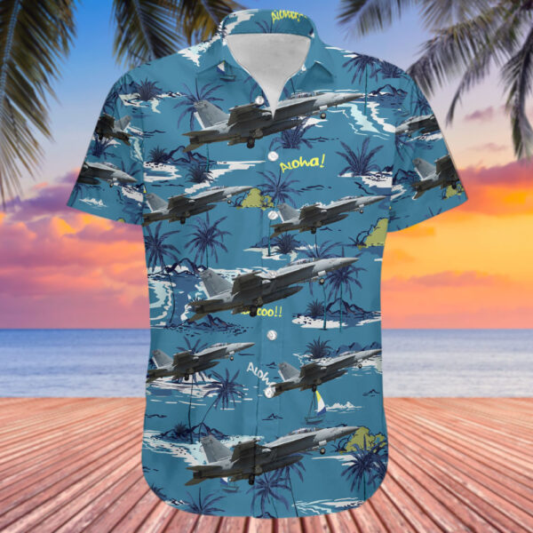 Boeing EA-18G Growler United States US Navy (USN) Hawaiian Shirt Boeing EA-18G Growler United States US Navy (USN) Hawaiian Shirt