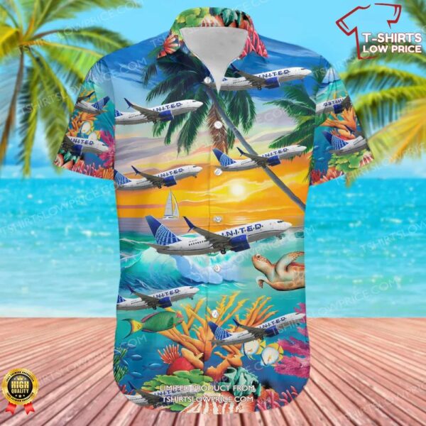 Boeing 737-71Q United Airlines Hawaiian Shirt Boeing 737-71Q United Airlines Hawaiian Shirt