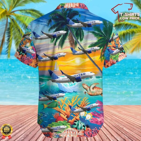 Boeing 737-71Q United Airlines Hawaiian Shirt Boeing 737-71Q United Airlines Hawaiian Shirt