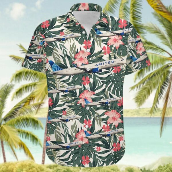 Airbus A321-271NX United Airlines Hawaiian Shirt Airbus A321-271NX United Airlines Hawaiian Shirt